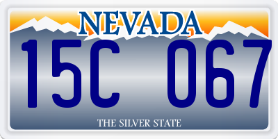 NV license plate 15C067