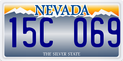 NV license plate 15C069