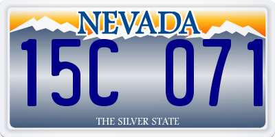 NV license plate 15C071