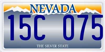 NV license plate 15C075