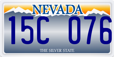 NV license plate 15C076