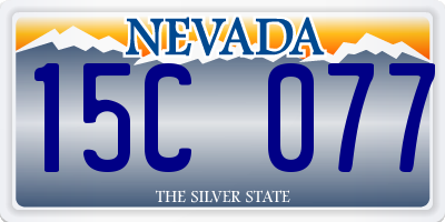 NV license plate 15C077
