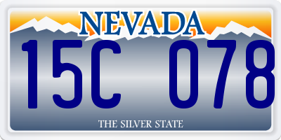 NV license plate 15C078