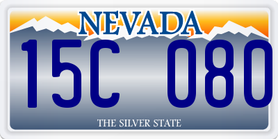 NV license plate 15C080