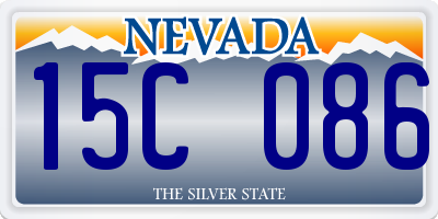 NV license plate 15C086