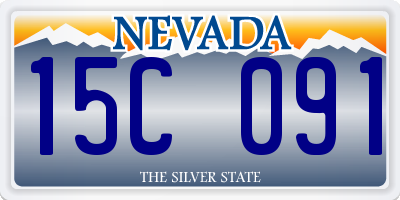 NV license plate 15C091