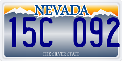 NV license plate 15C092