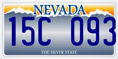 NV license plate 15C093