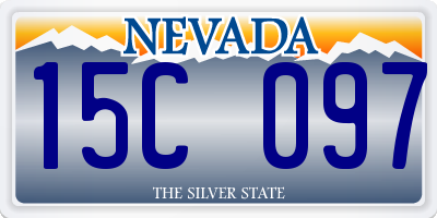 NV license plate 15C097
