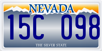 NV license plate 15C098