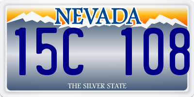 NV license plate 15C108