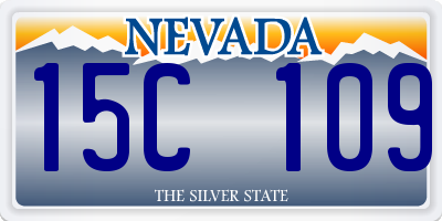 NV license plate 15C109