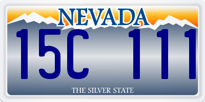 NV license plate 15C111
