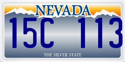 NV license plate 15C113