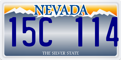 NV license plate 15C114