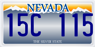 NV license plate 15C115