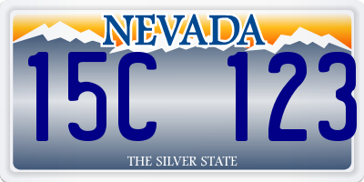 NV license plate 15C123