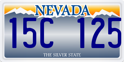 NV license plate 15C125