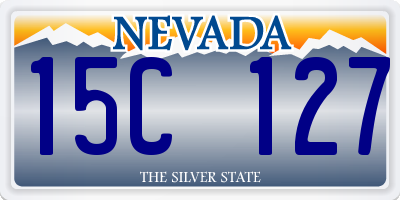 NV license plate 15C127