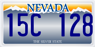 NV license plate 15C128