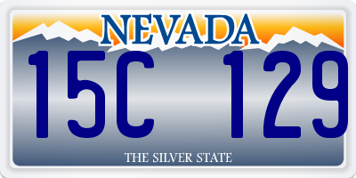 NV license plate 15C129