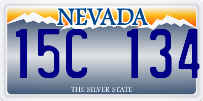 NV license plate 15C134