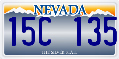NV license plate 15C135