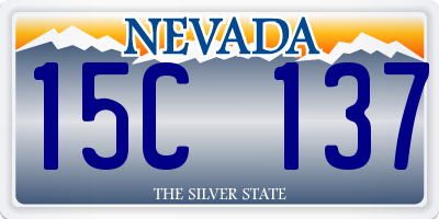 NV license plate 15C137