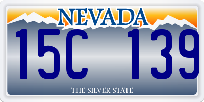 NV license plate 15C139
