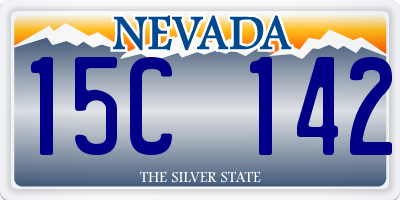 NV license plate 15C142