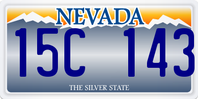 NV license plate 15C143