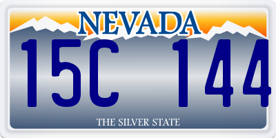 NV license plate 15C144