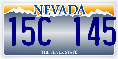 NV license plate 15C145