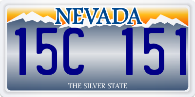 NV license plate 15C151