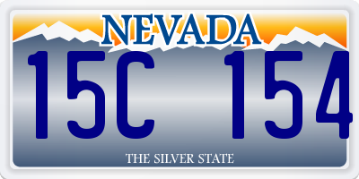 NV license plate 15C154