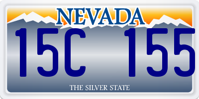 NV license plate 15C155