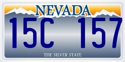 NV license plate 15C157