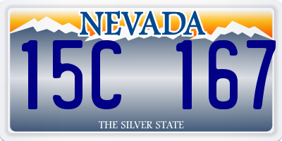 NV license plate 15C167