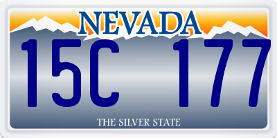 NV license plate 15C177