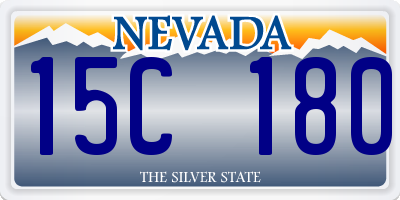 NV license plate 15C180