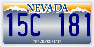 NV license plate 15C181