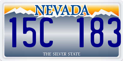 NV license plate 15C183