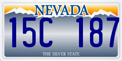 NV license plate 15C187