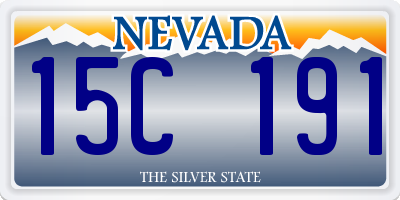 NV license plate 15C191