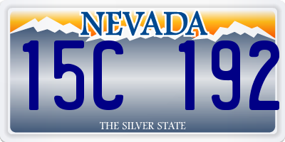 NV license plate 15C192