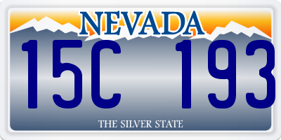 NV license plate 15C193