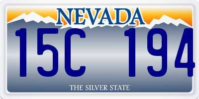 NV license plate 15C194