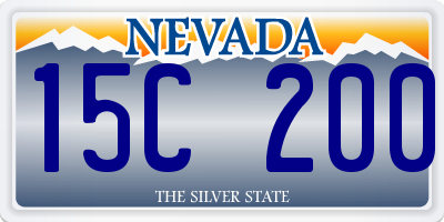 NV license plate 15C200