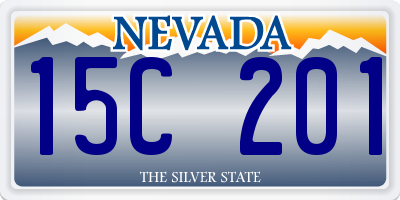 NV license plate 15C201