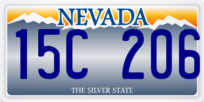 NV license plate 15C206